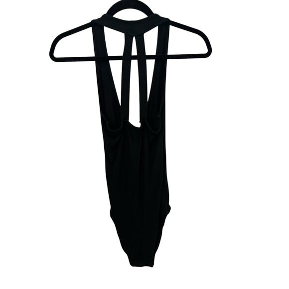 Abercrombie and Fitch Black Bodysuit Sleeveless Woman’s SM Goth Sexy Open Back - Picture 9 of 9